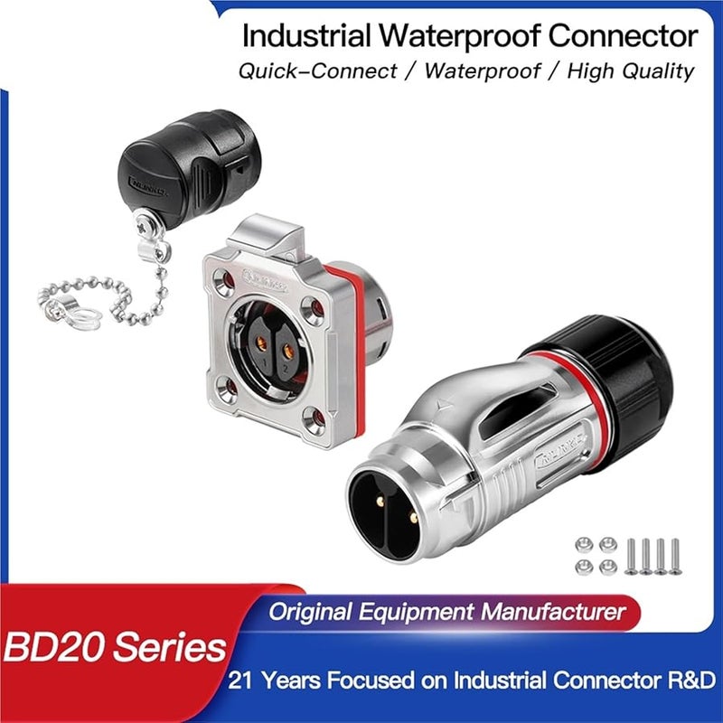 Waterproof Industrial M20 Aviation Connector 7 Pin Panel Mount Female Plug - Image 2